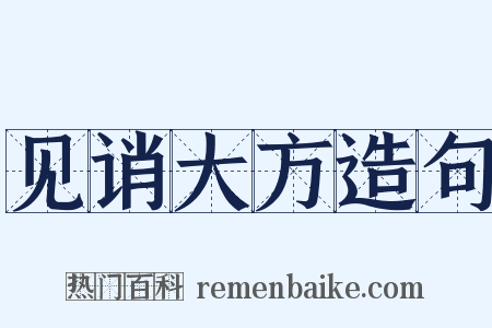 见诮大方造句是什么意思的图片
